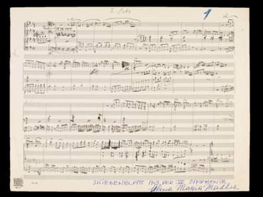 zoom sur image 1 : annotation manuscrite d’Alma Mahler (bic bleu)