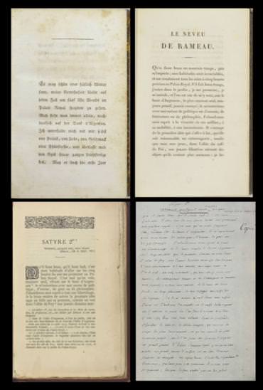 Si possible : 1ère page de la traduction de Goethe + 1ère page de l’éd de 1821 (FMB) + 1ère page de n’importe quelle éd. moderne