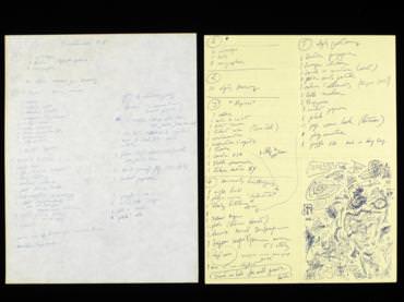 Photos de listes manuscrites d’objets  [146]